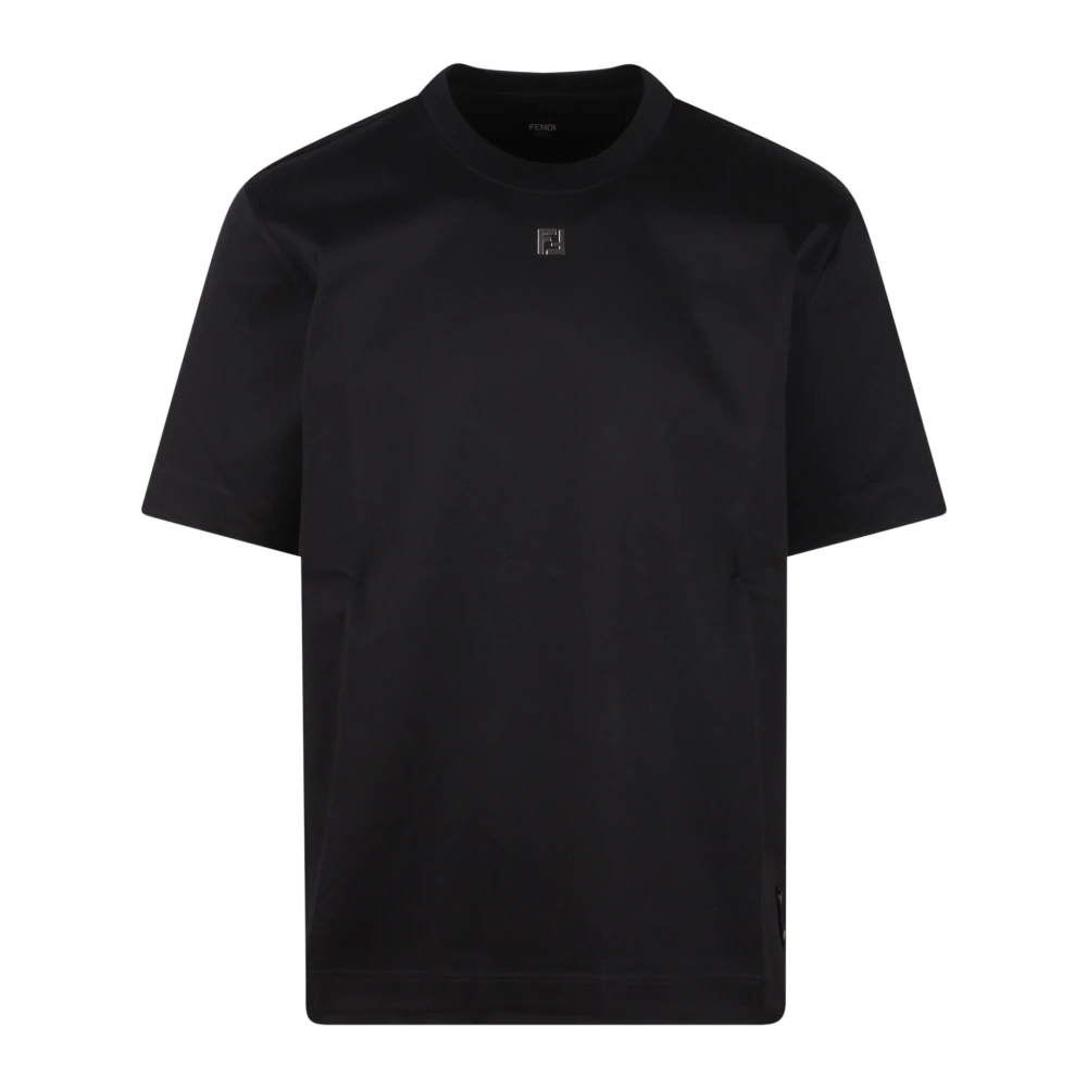 Fendi Metal FF Detail T-Shirt Black Heren