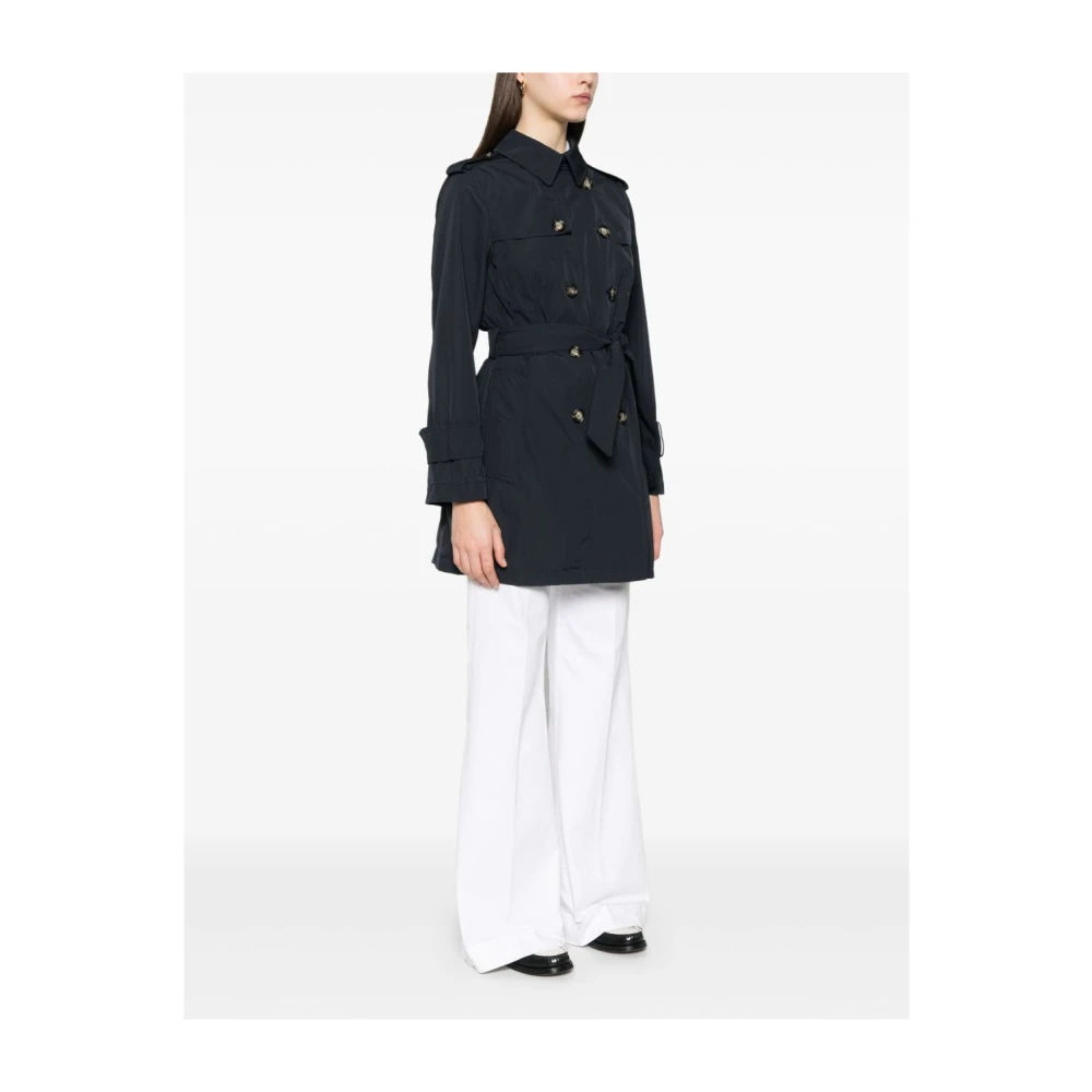 Peuterey Blauwe Parka Dames Modieuze Jas Black Dames