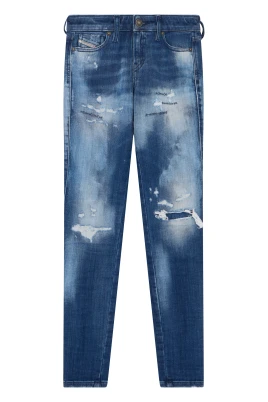 Slim-fit Jeans med revor