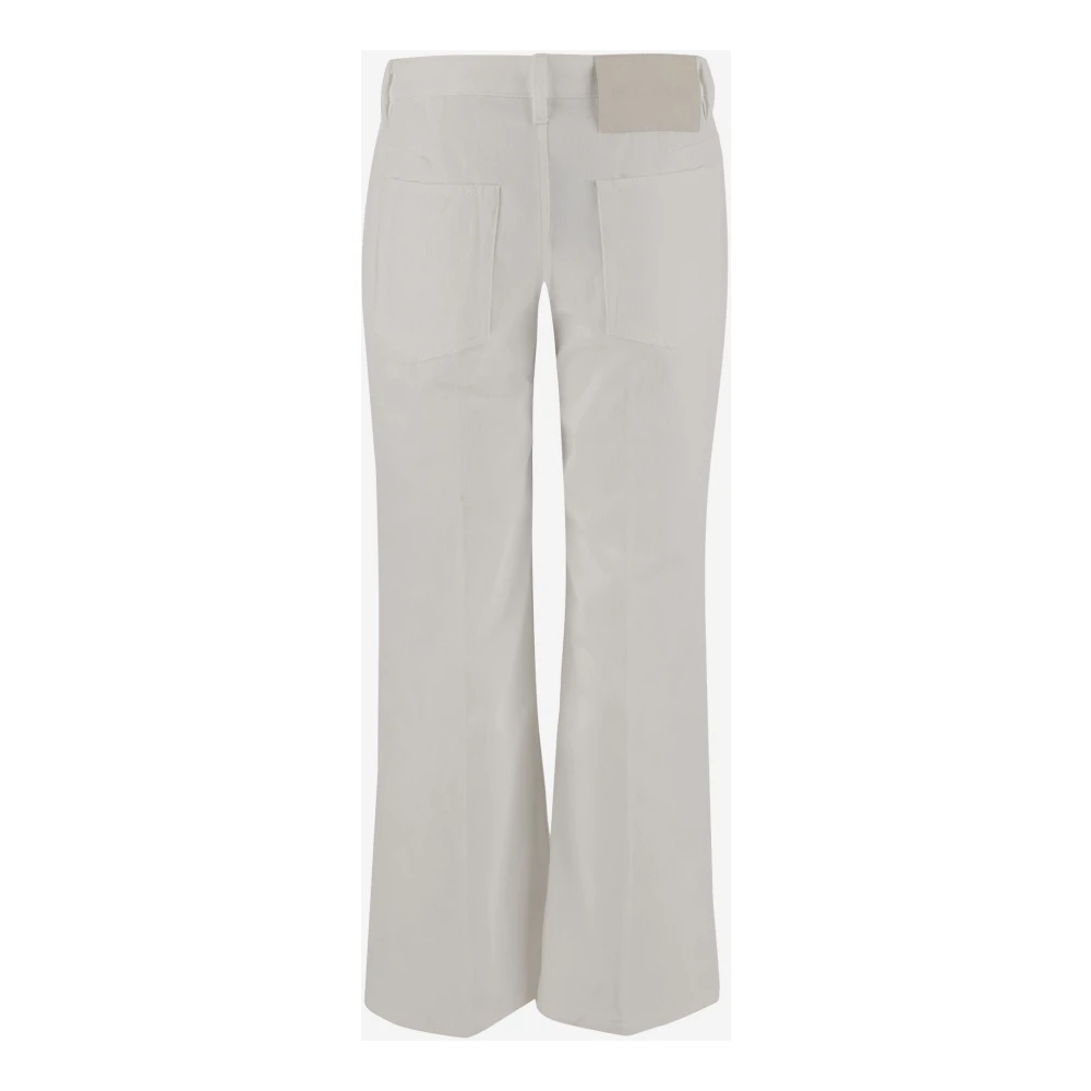 Jil Sander Flare Denim Jeans White Dames