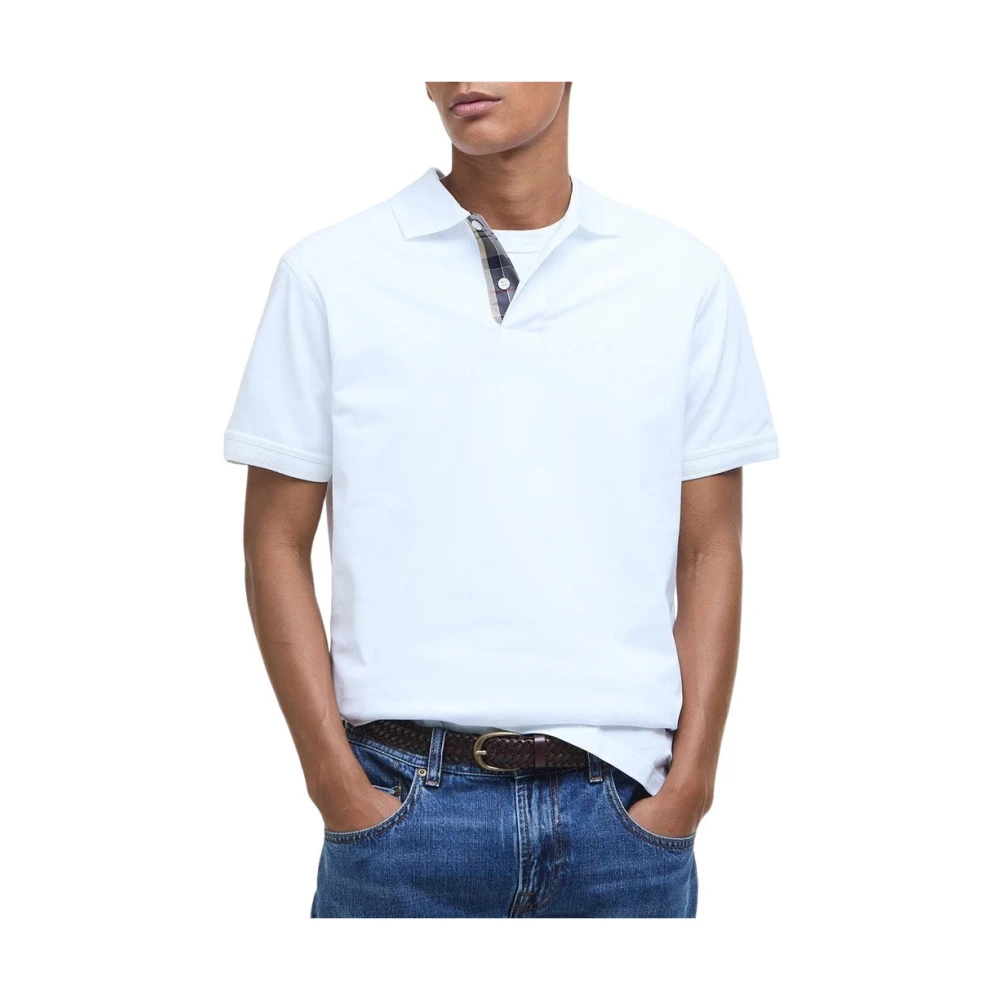 Barbour Wit Katoenen Poloshirt Tailored Fit White Heren