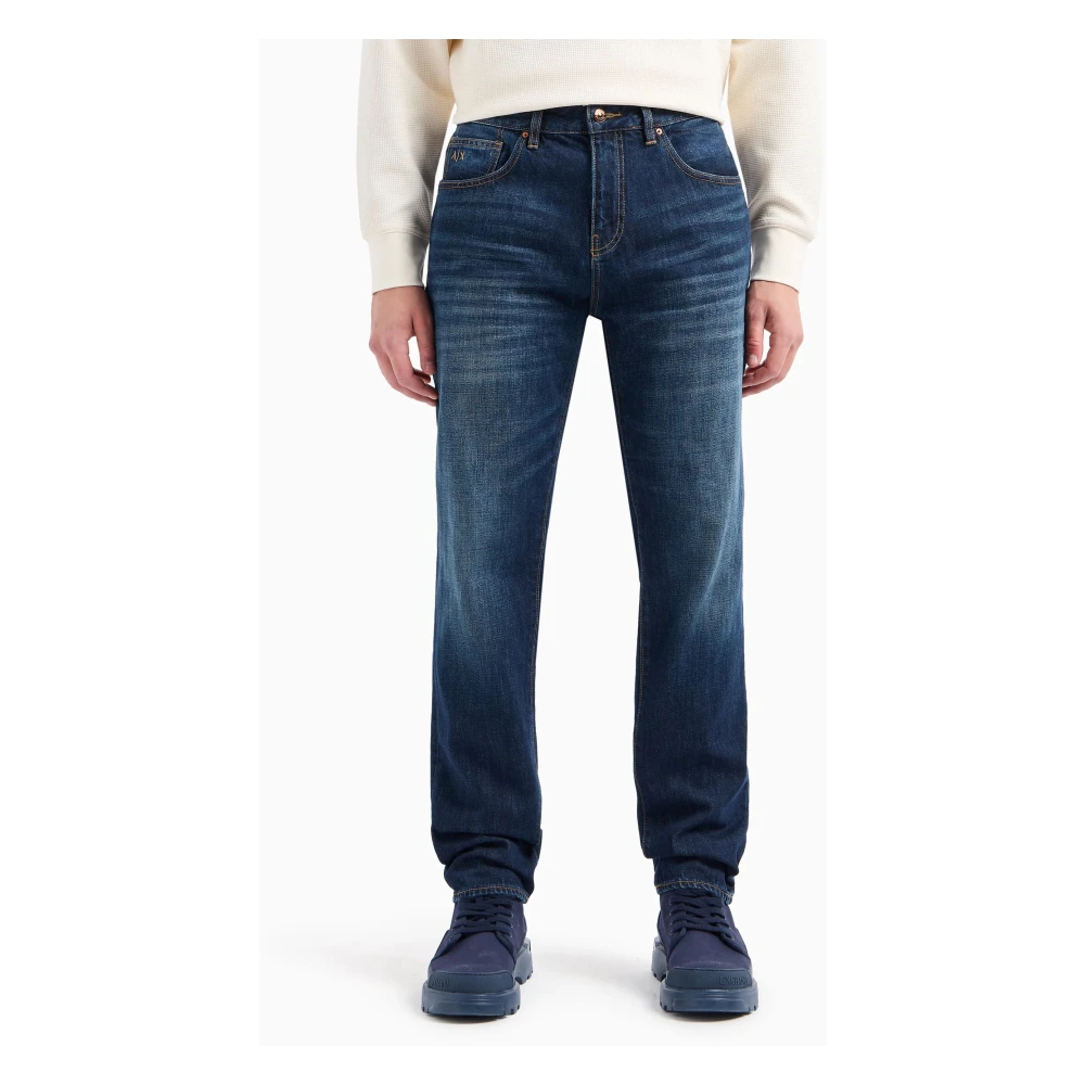 Armani Exchange Slim-fit Trousers Blue Heren