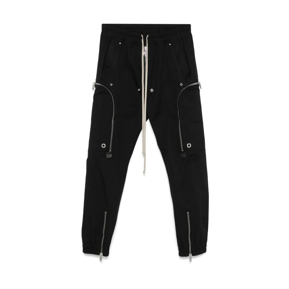 Rick Owens Zwarte elastische trekkoord taille broek Black Heren