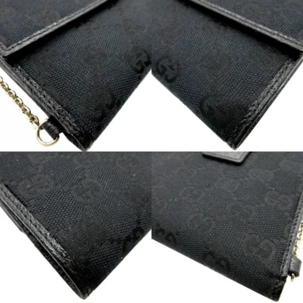 Gucci Vintage Pre-owned Canvas wallets Black Dames