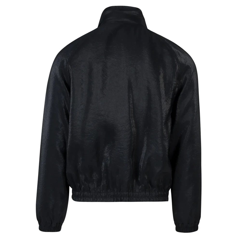 Saint Laurent Geborduurde Logo Jas Black Heren