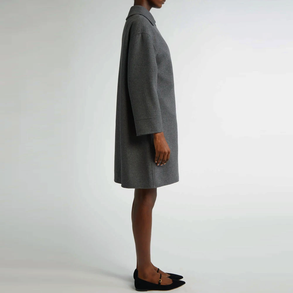 Max Mara Wollen jas met kraag en knopen Gray Heren