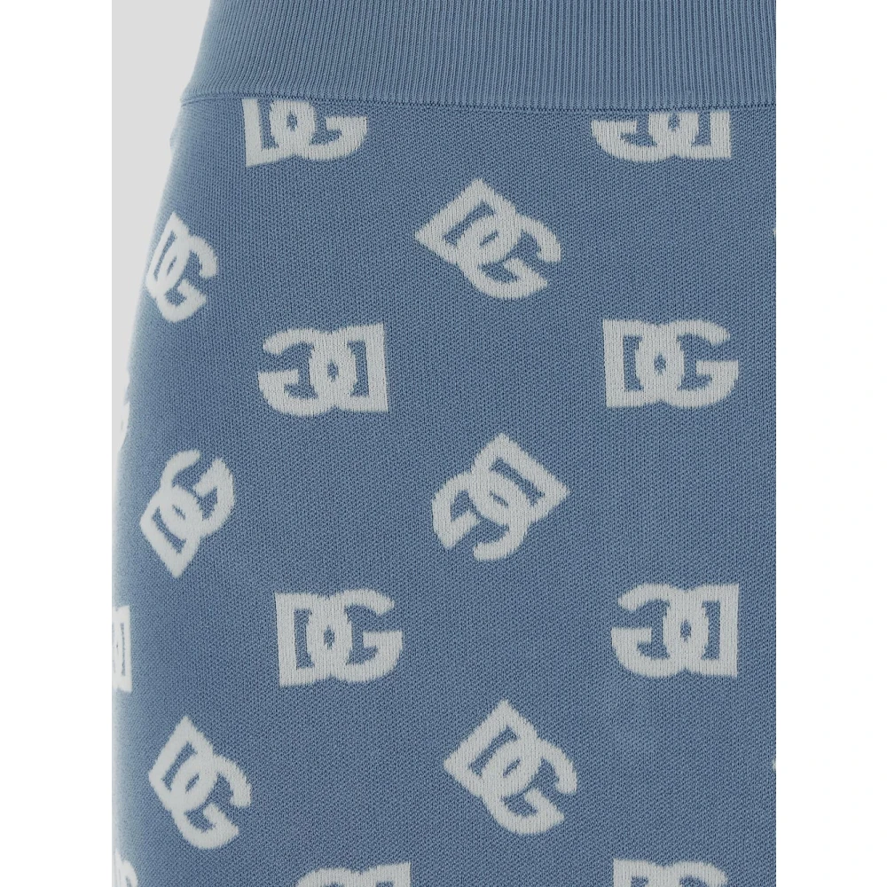 Dolce & Gabbana Elegante kokerrok van viscose polyester Blue Dames