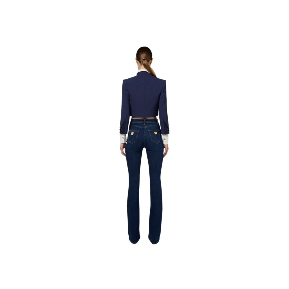 Elisabetta Franchi Stijlvolle Jas voor Vrouwen Blue Dames