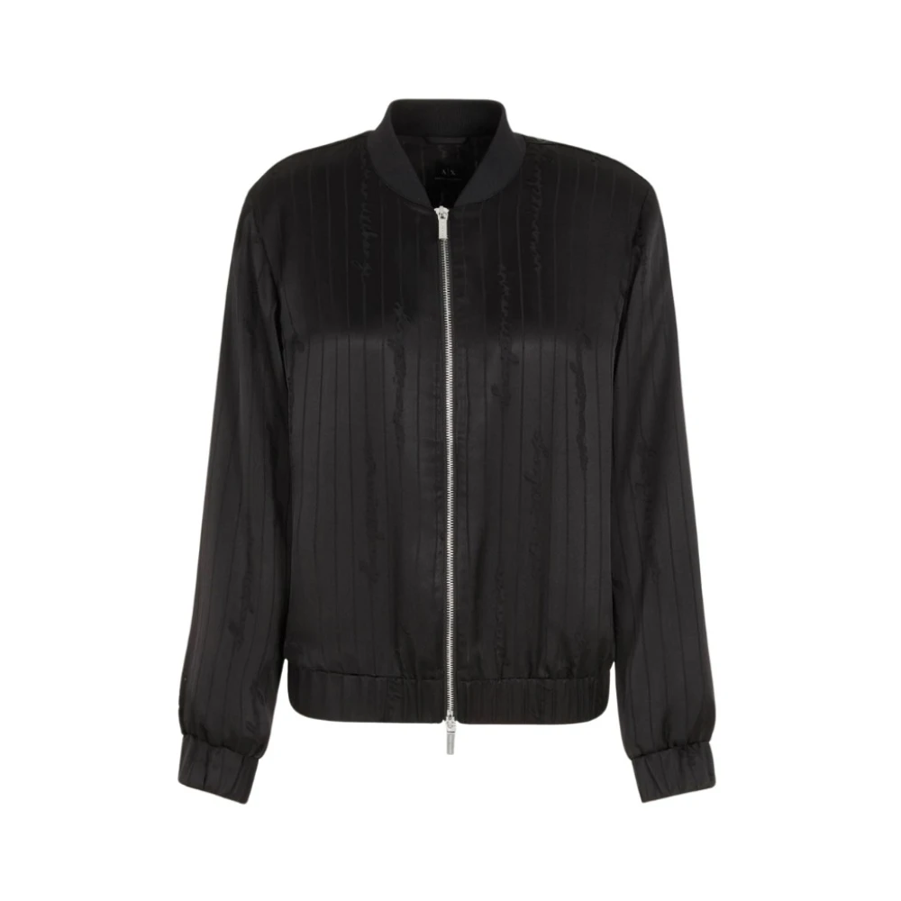 Armani Exchange Women's Black Bomber Jackets, S, Blouson Jacket