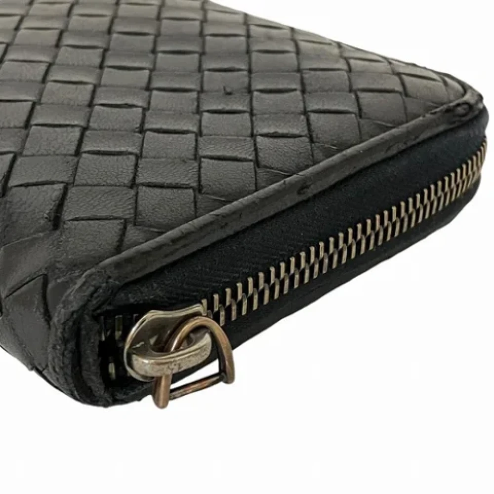 Bottega Veneta Vintage Pre-owned Leather wallets Black Dames