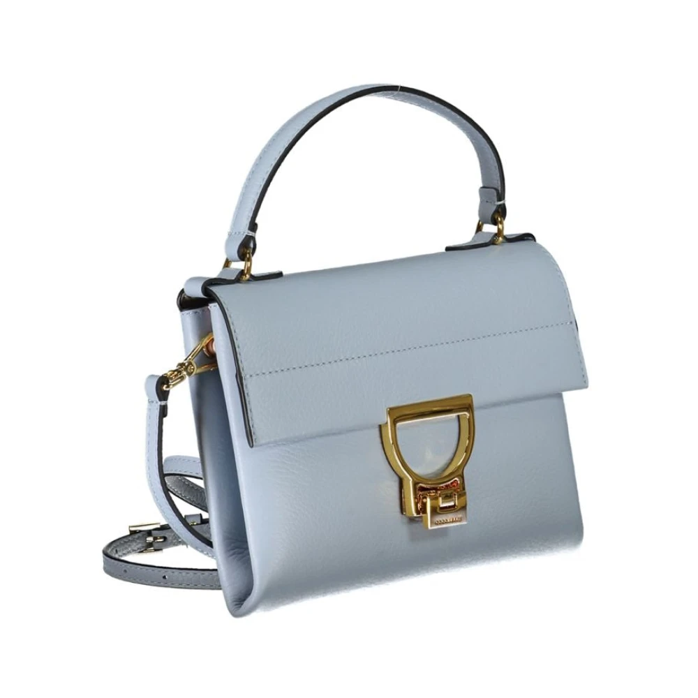 Coccinelle Blauwe Leren Handtas met Verstelbare Band Blue Dames