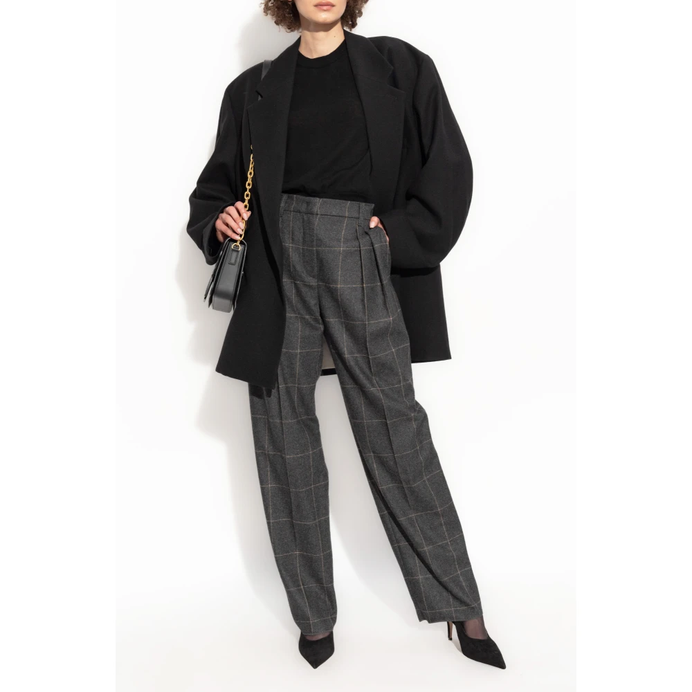 Emporio Armani Geruite Broek Gray Dames