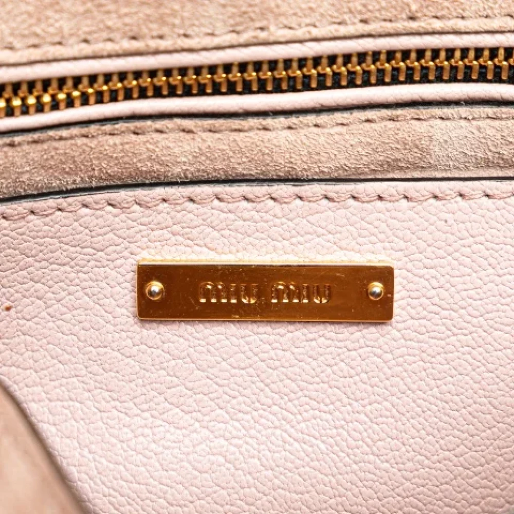 Miu Pre-owned Leather shoulder-bags Pink Dames