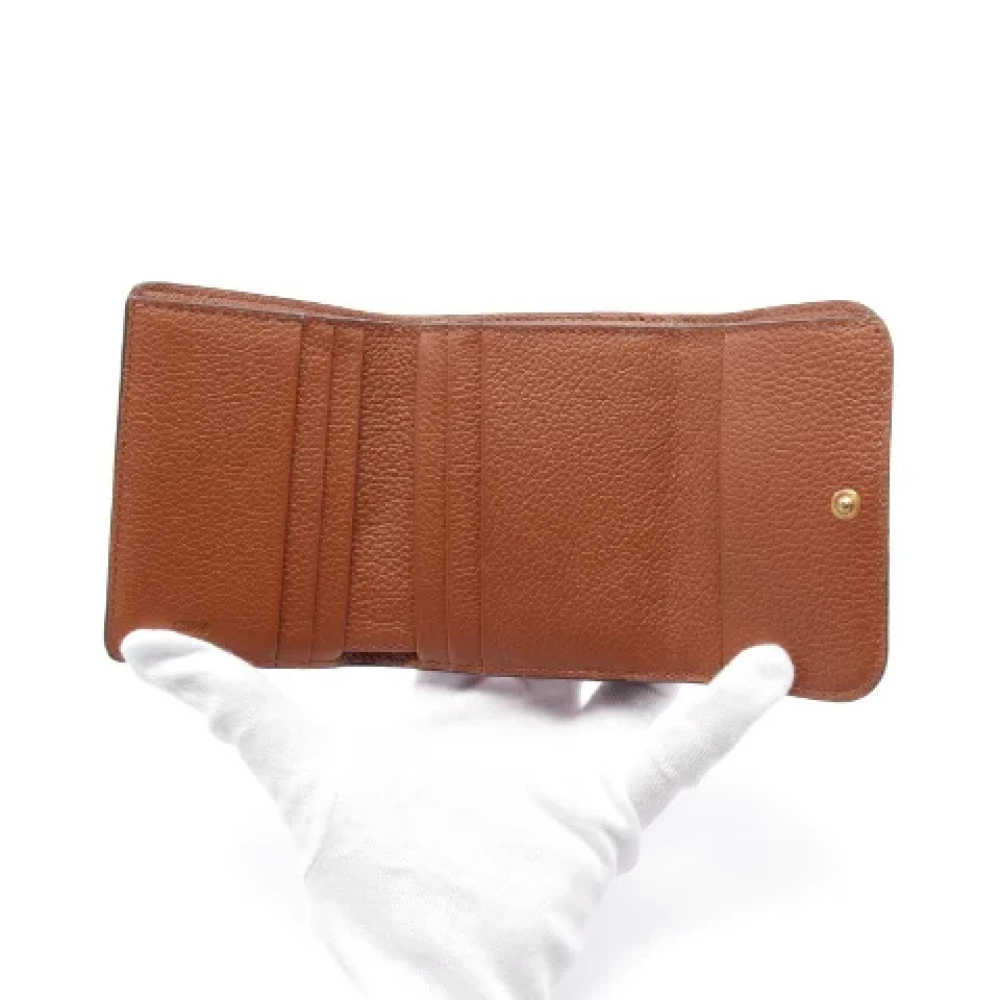 Chloé Pre-owned Leather wallets Brown Dames