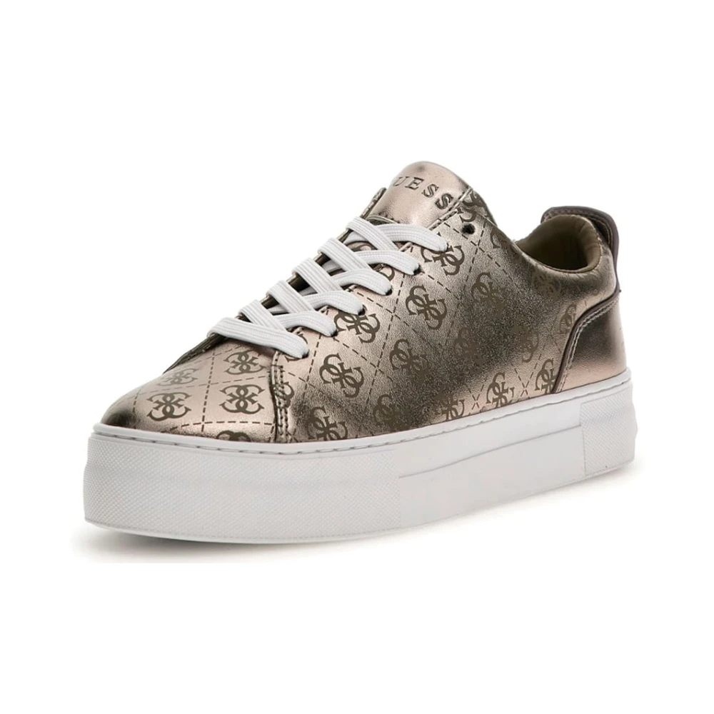 Guess Metallic Look Damessneakers Gray Dames