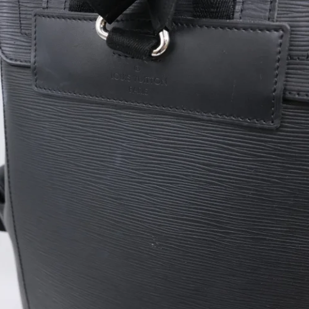 Louis Vuitton Vintage Pre-owned Leather backpacks Black Dames