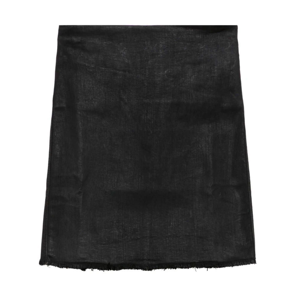 Rick Owens Zwarte Mini Rok in Stijl van Vuil Black Dames