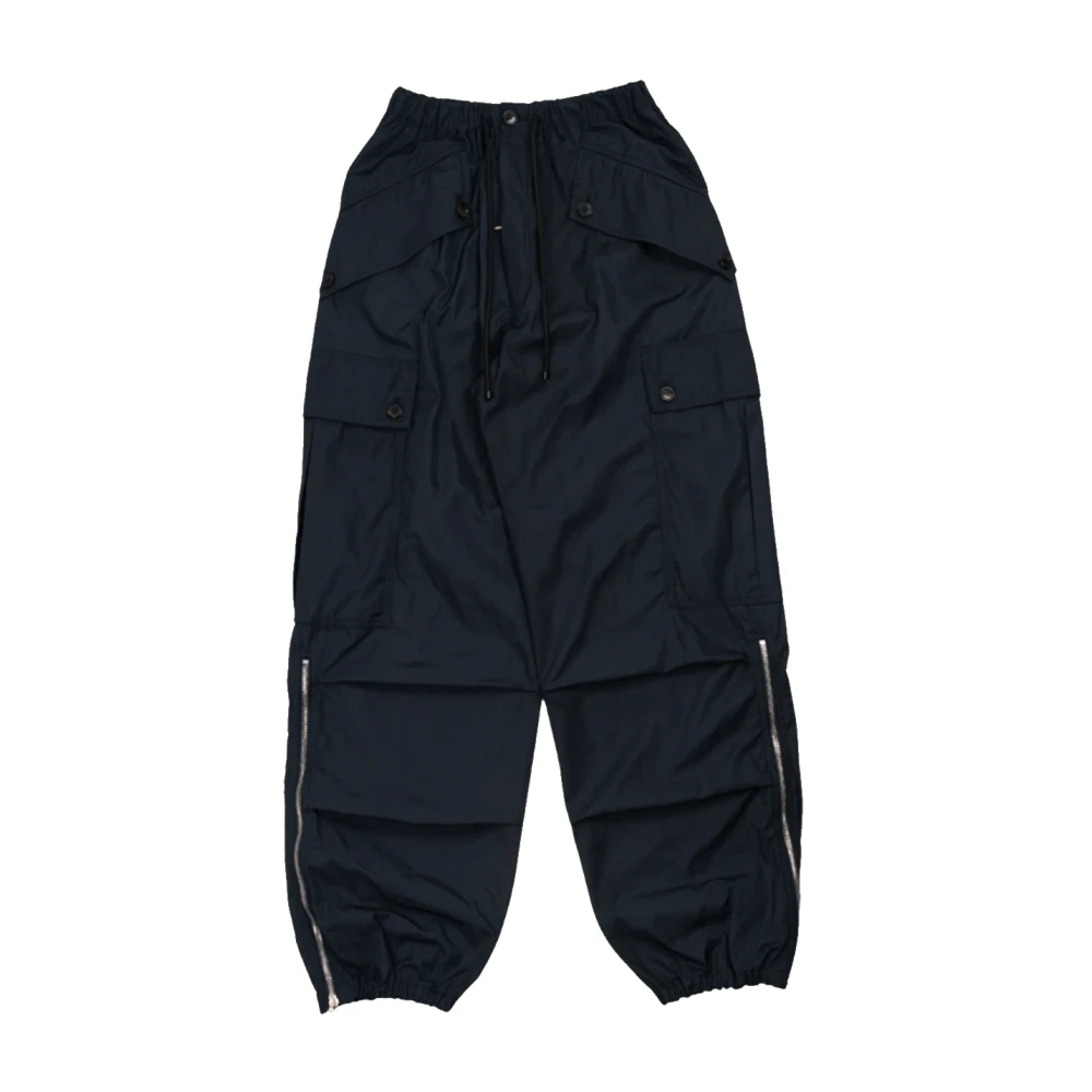 Dries Van Noten Navy Blue Pentrig Bis Broek Blue Heren