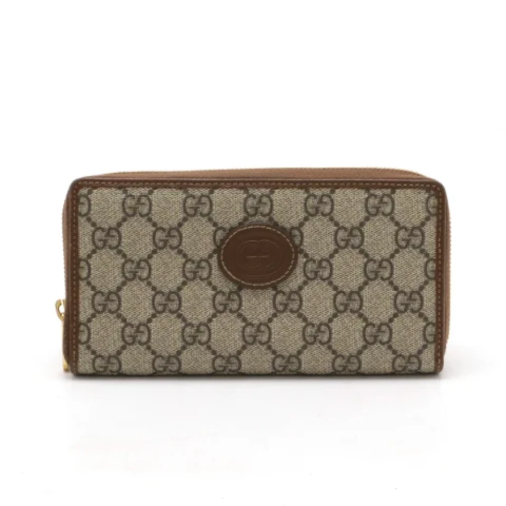 Gucci Vintage Pre-owned Canvas wallets Beige Dames