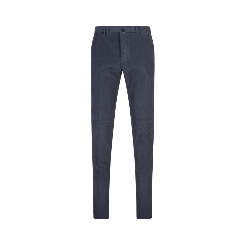 Incotex Blauwe Corduroy Slim Fit Broek Blue Heren