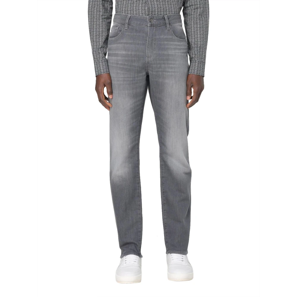 Armani Exchange Men's Grey Slim Fit Urban Jeans In