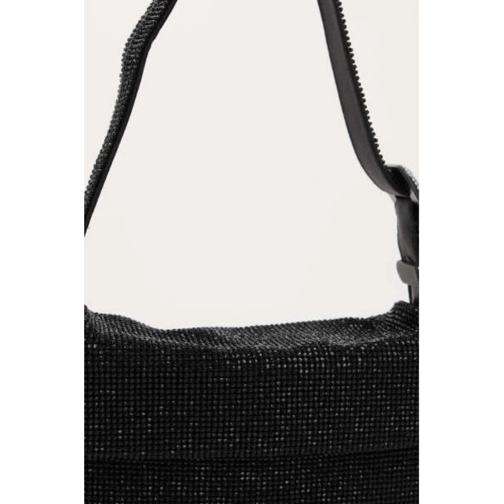 Benedetta Bruzziches Zwarte Metalen Mesh Kristallen Tas Black Dames