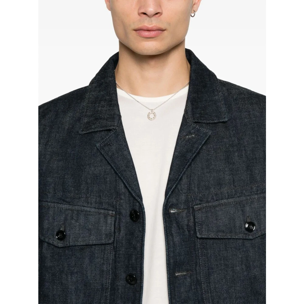 Lemaire Klassieke Denim Trucker Jack Blue Heren