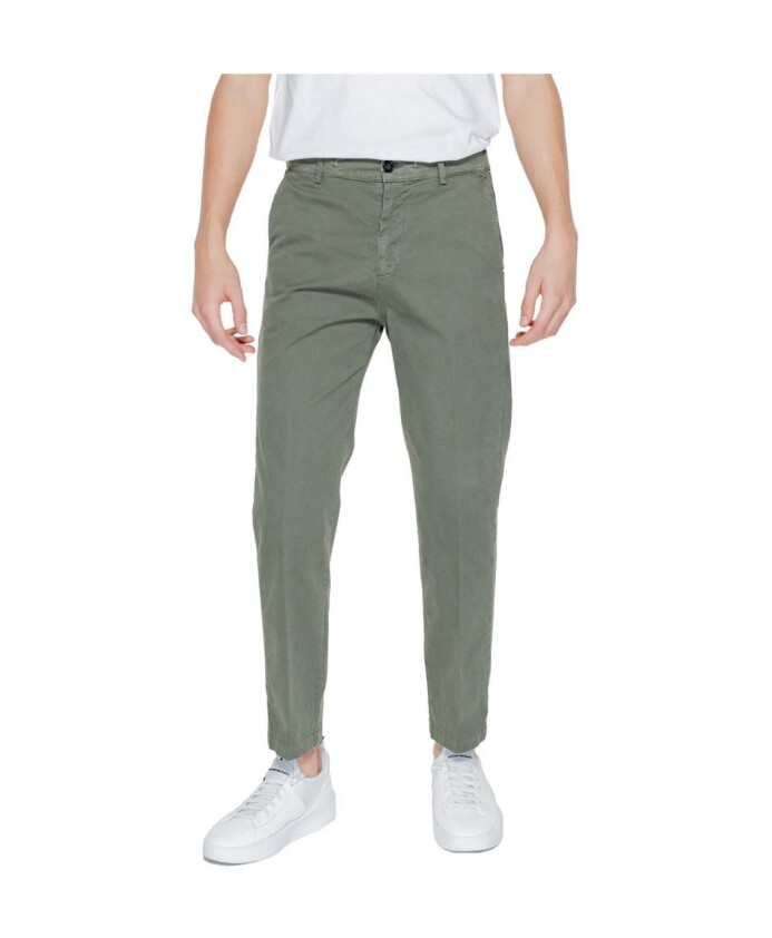 chinos-en-coton-vert