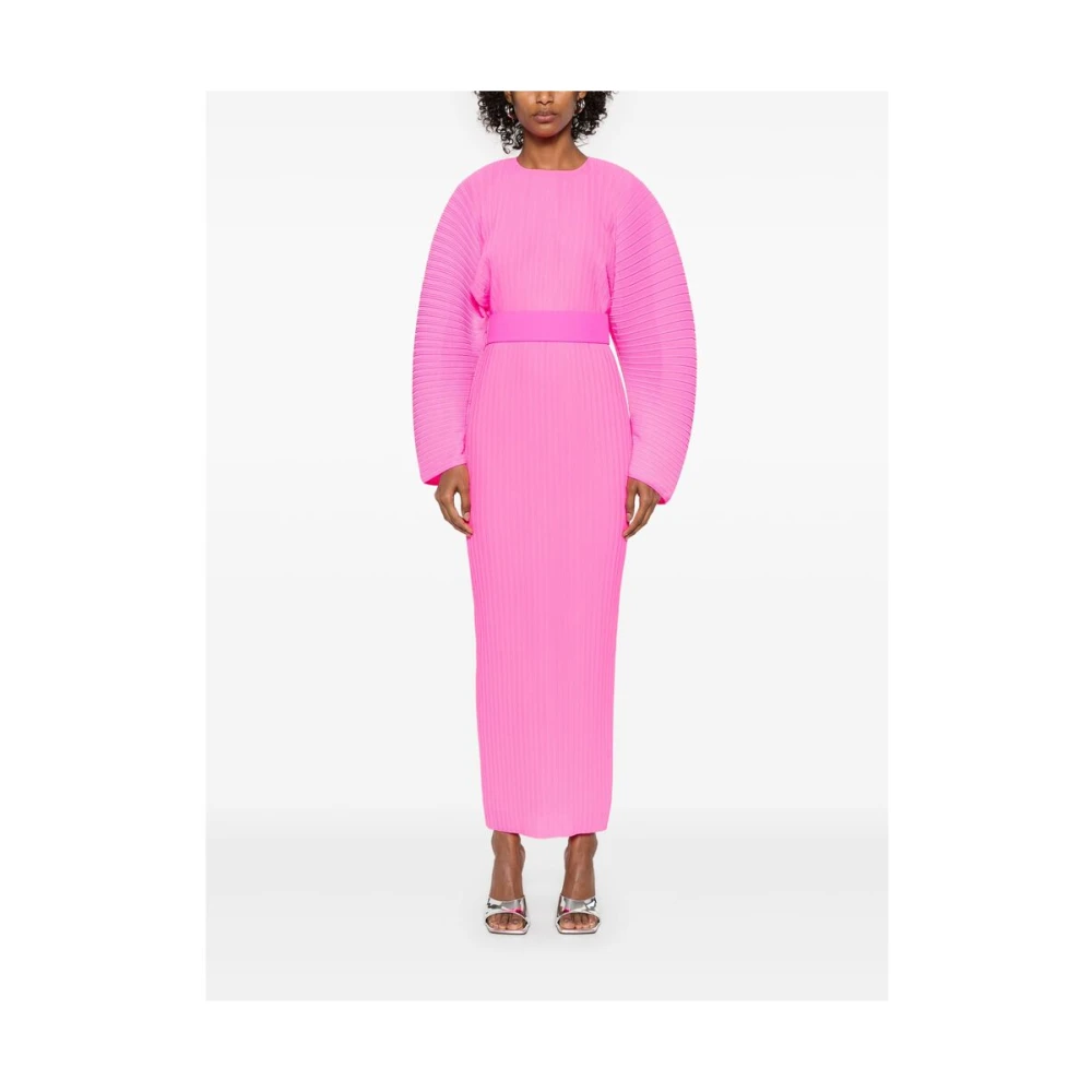 Solace London Hot Pink Pencil Jurk met Riem Pink Dames