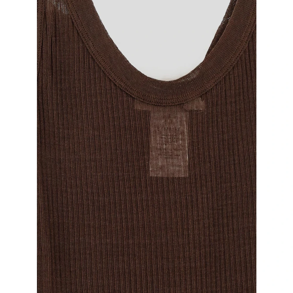 Lemaire Sleeveless Tops Brown Dames
