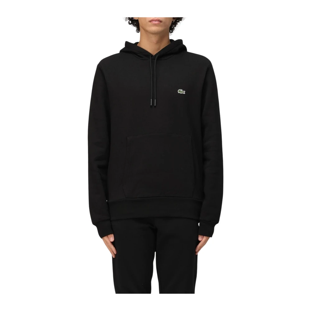Lacoste Svart Klassisk Huvtröja
