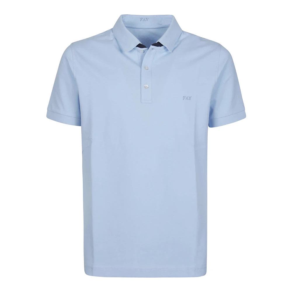 Fay Klassieke Polo Shirt Blue Heren