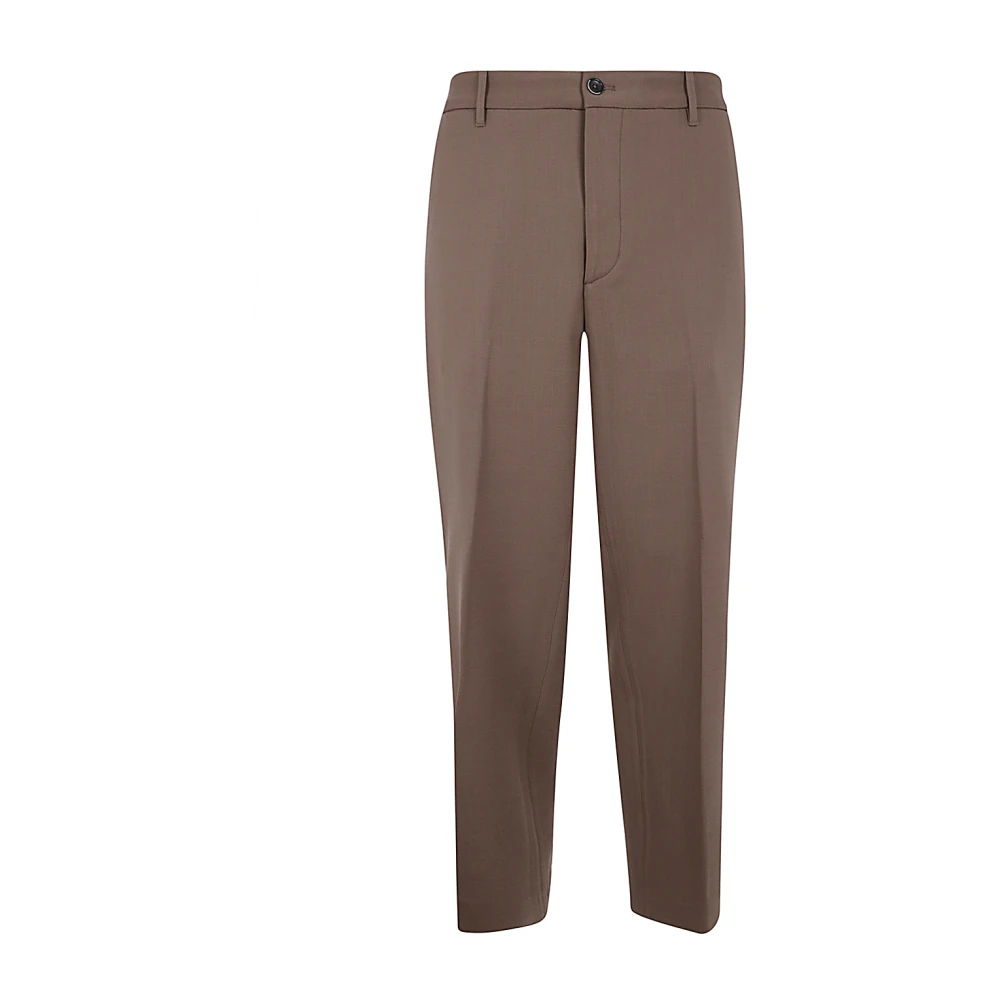 Nine In The Morning Baggy Man Broek met Touw Detail Brown Heren