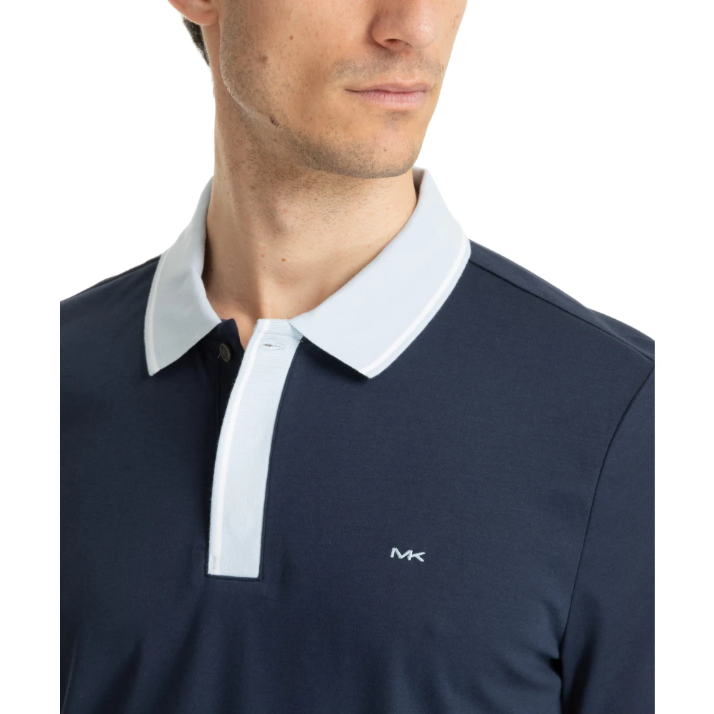 Michael Kors Multikleurig Logo Polo Shirt Blue Heren