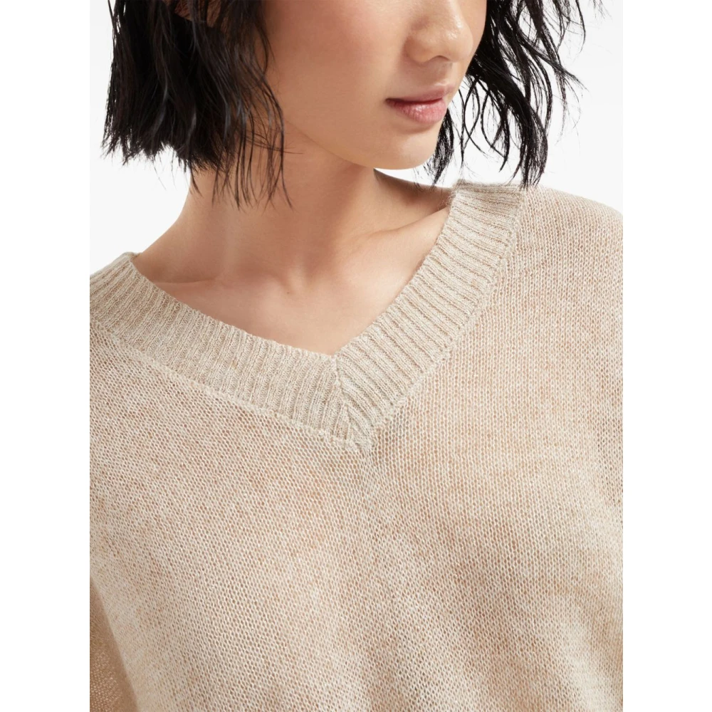 BRUNELLO CUCINELLI Luxe Sweaters Collectie Beige Dames