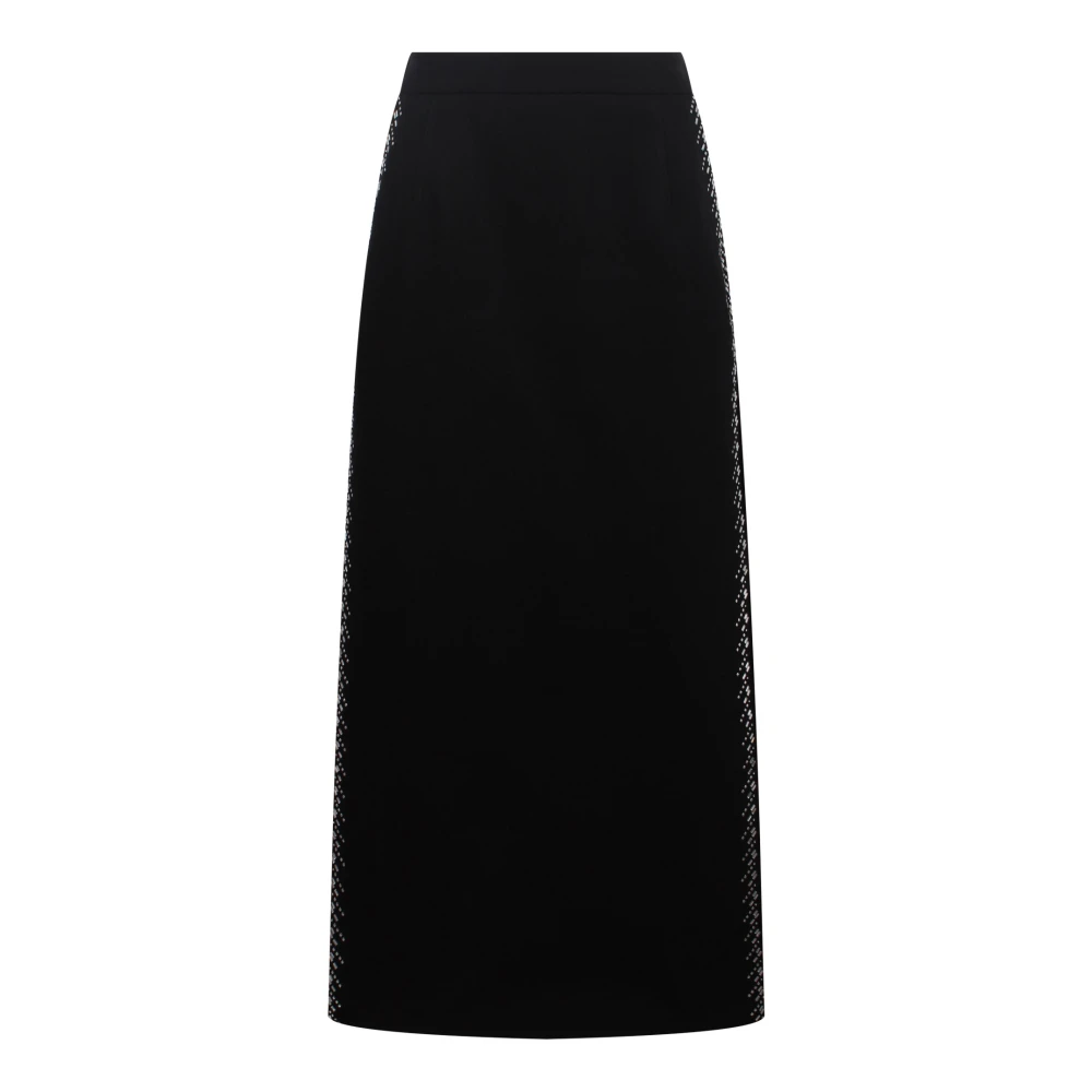 Paco Rabanne Midi Rok met Strass Black Dames