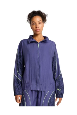 Blå Lace-Up Track Jacket