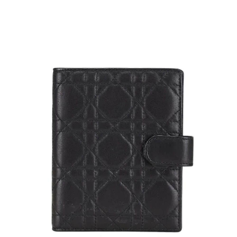 Dior Vintage Pre-owned Leather home-office Black Dames