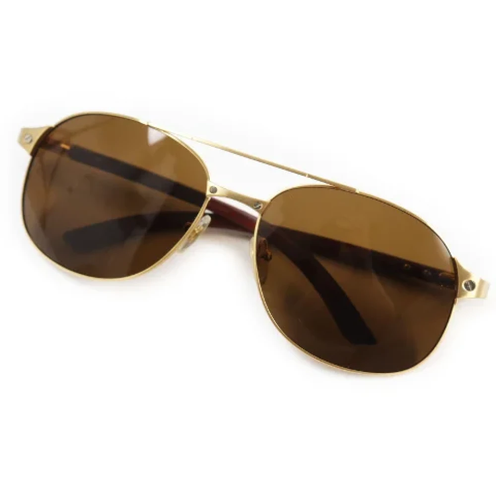 Cartier Vintage Pre-owned Fabric sunglasses Yellow Heren