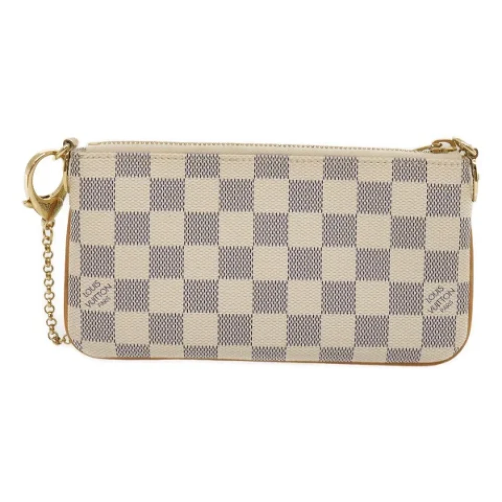 Louis Vuitton Vintage Pre-owned Canvas clutches White Dames