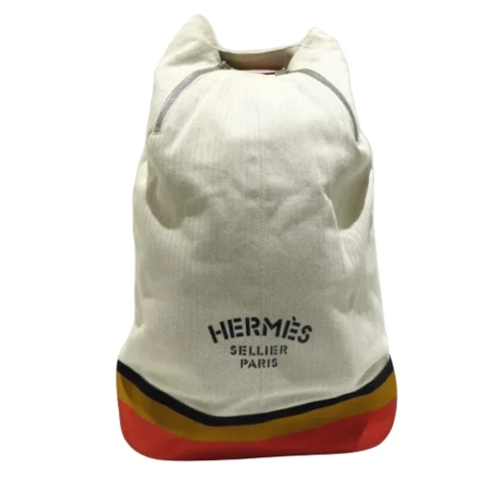Hermès Vintage Pre-owned Canvas shoulder-bags Beige Dames