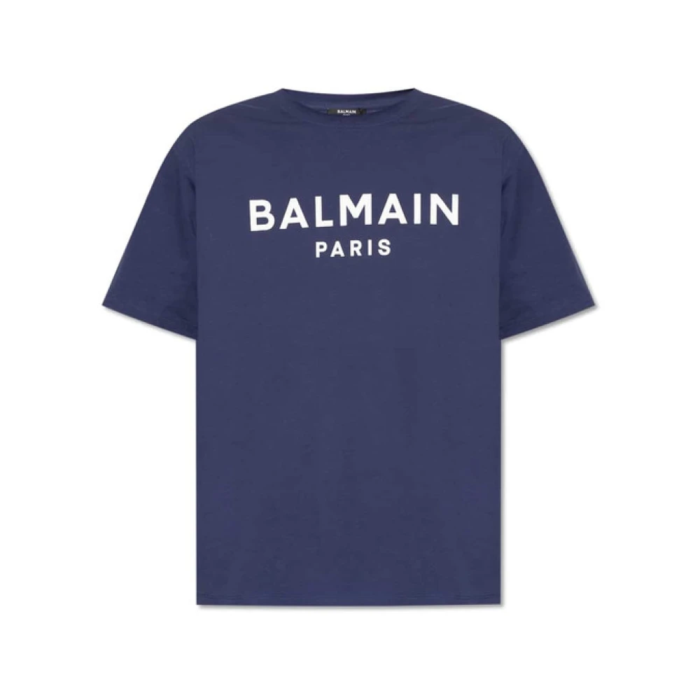 Balmain Stijlvol T-shirt voor Mannen Blue Heren
