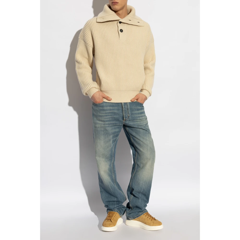 alexander mcqueen Wollen trui Beige Heren