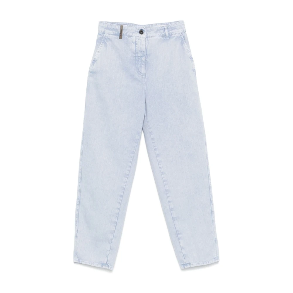 PESERICO Lichtblauwe Broek Dameskleding Blue Dames