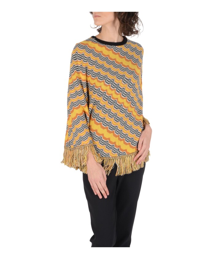 poncho-en-laine-multicolore