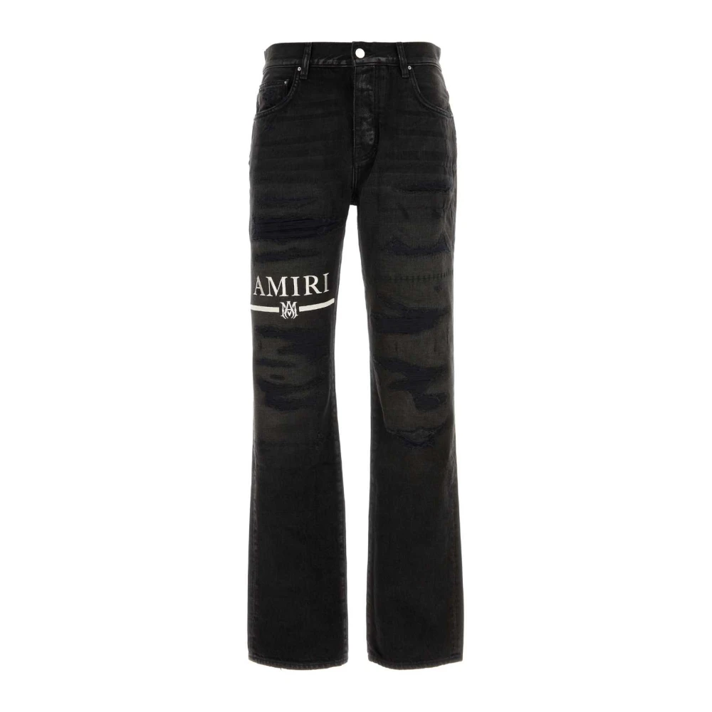 Amiri Zwarte Denim Jeans Klassieke Stijl Black Heren