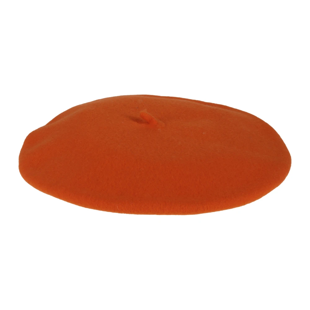 Borsalino Klassieke wollen baret hoed Orange Dames