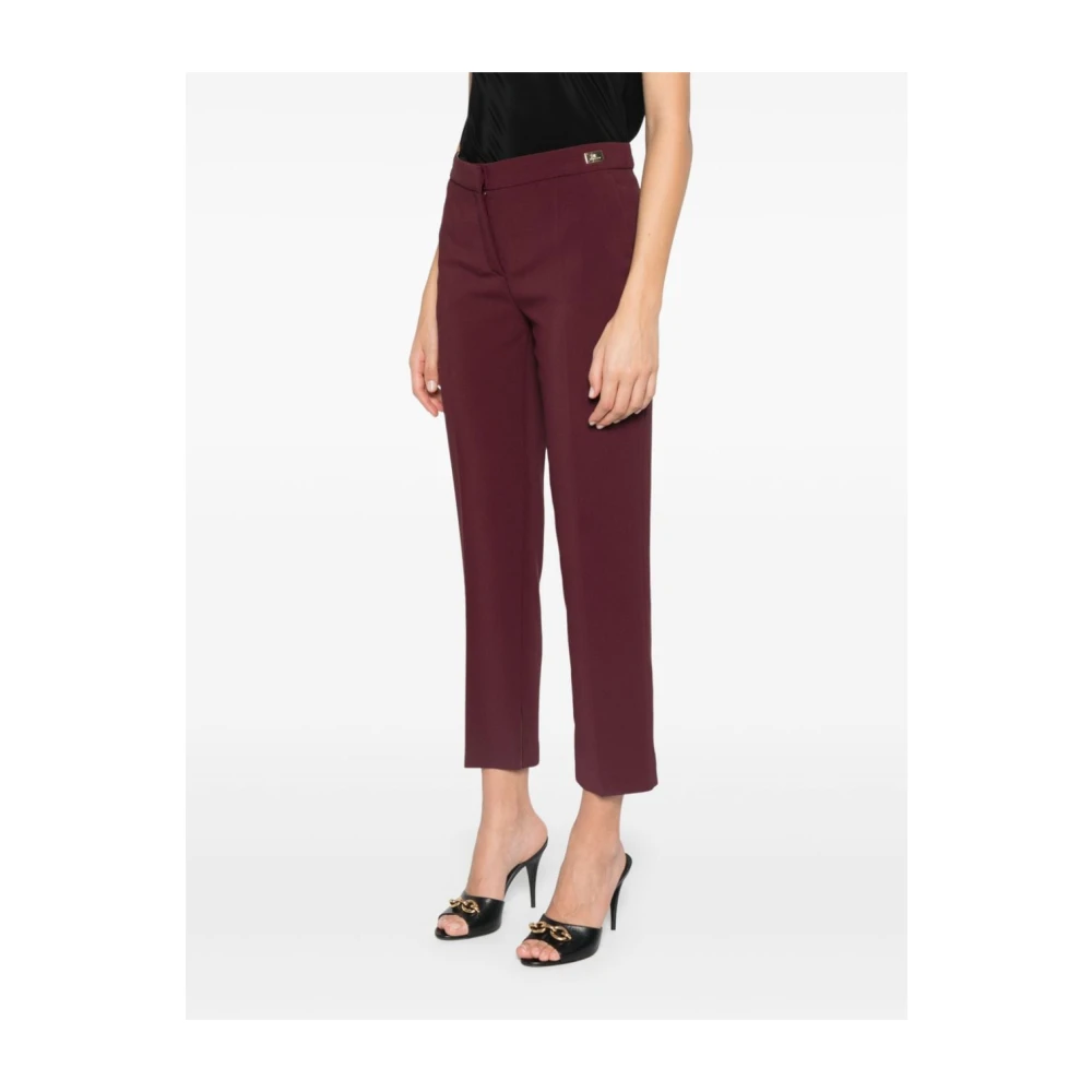 Elisabetta Franchi Rode Crop Broek Red Dames