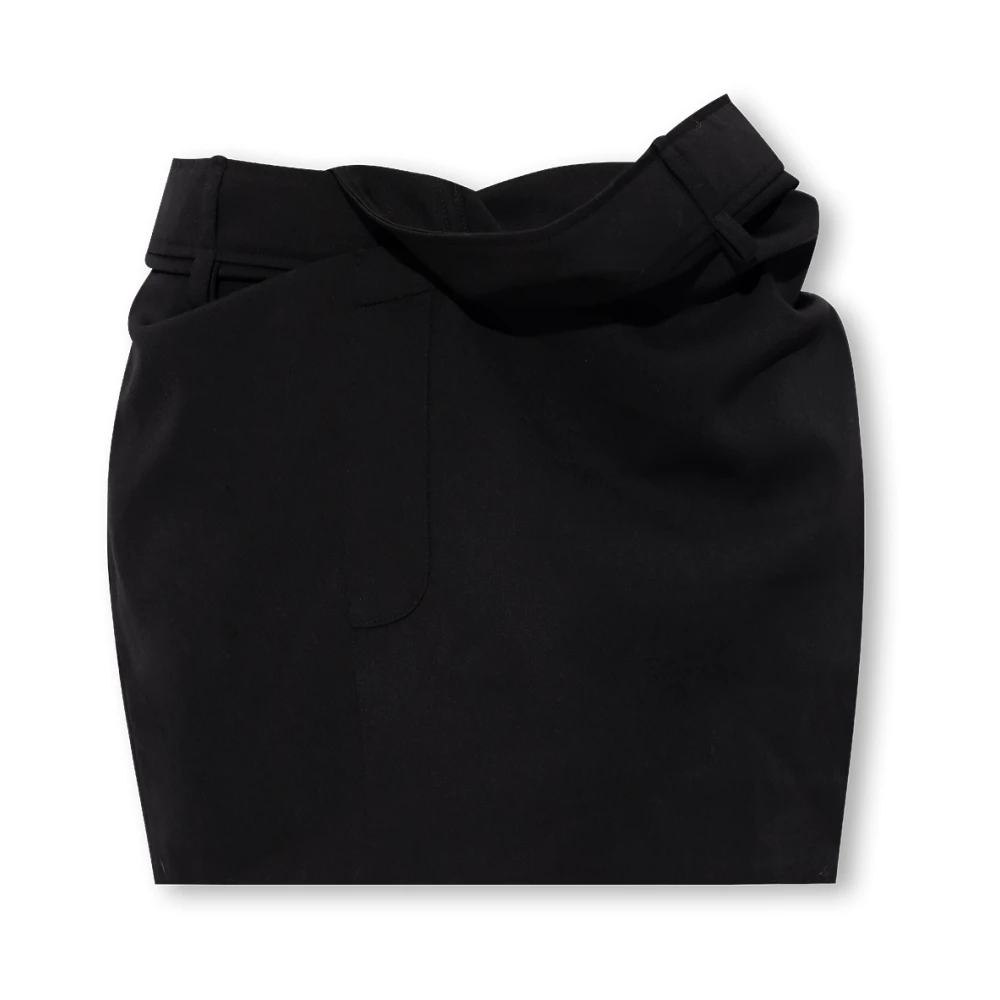 Jacquemus Bahia asymmetrisk kjol Black, Dam