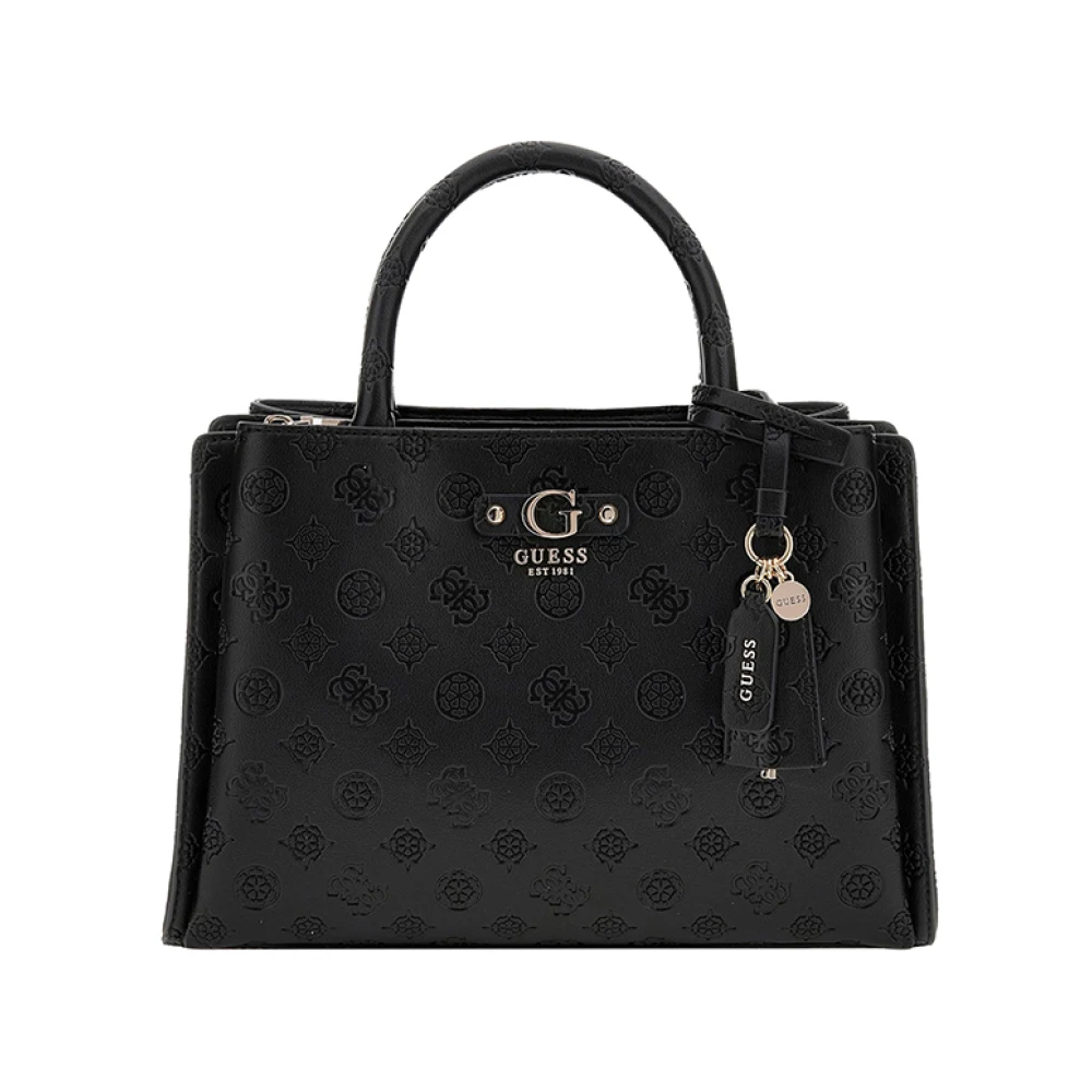 Guess Elegante zwarte handtas met gouden details Black Dames
